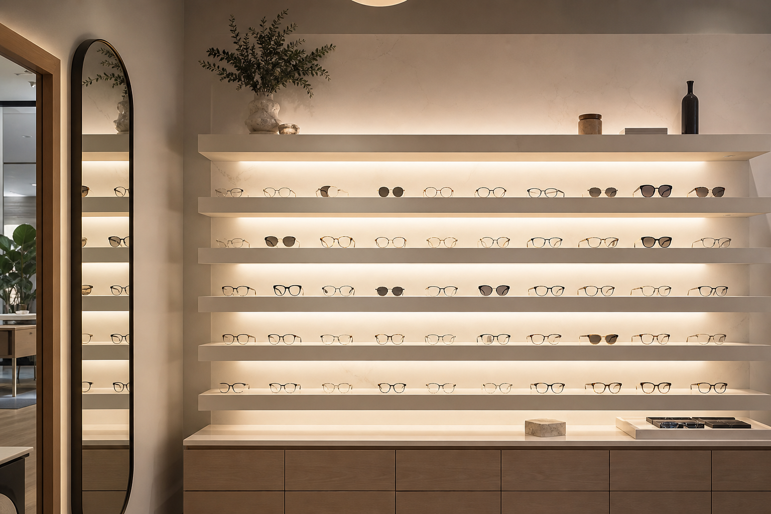 Eyewear selection at Roggy Eye Clinic